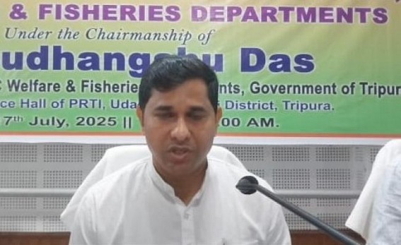 Fishery Minister Reviews Projects in Gomati District Fishery Minister Reviews Projects in Gomati District